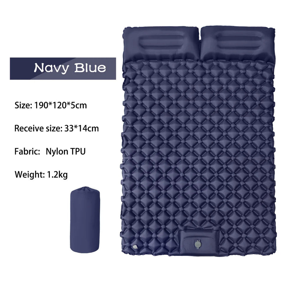 Picnic Mat Ultralight Self-inflating Air Mattress Thicken Sleeping Pad Splicing Inflatable Bed Beach Camping Tent Air Cushion Aimak Store