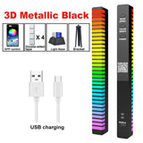 LED Sound Control Lights RGB 3D Pickup Lights Smart APP Control Music Rhythm Atmosphere Light for Gaming Desktop Decora LED Lamp Aimak Store