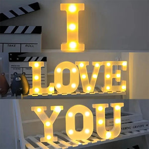1pc White Decorative Led Light Up 6.3'' Number Letters Sign Night Lights Marquee For Home Wedding Party Birthday Christmas Decor Aimak Store
