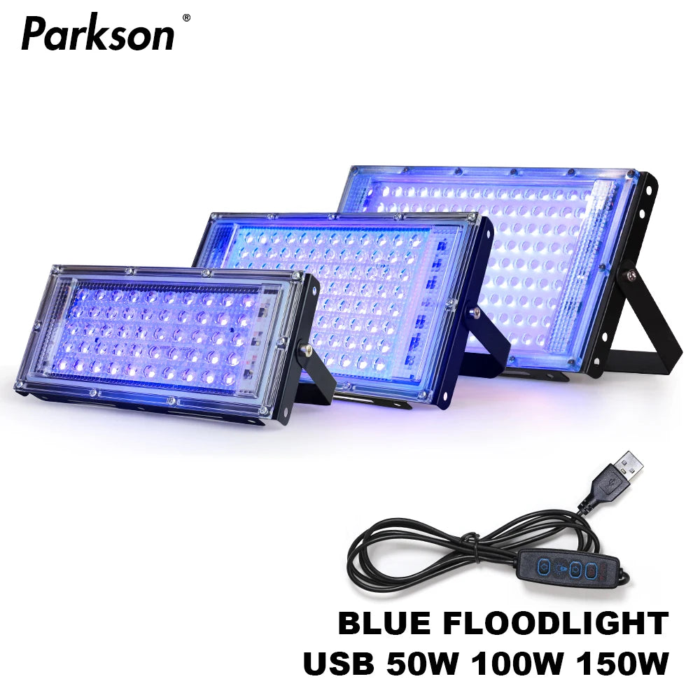 LED UV USB FloodLight 50W 100W 150W Disco Party LED USB Stage Blacklight AC 220V Ultraviolet Fluorescent Stage Lamp Floodlight Aimak Store