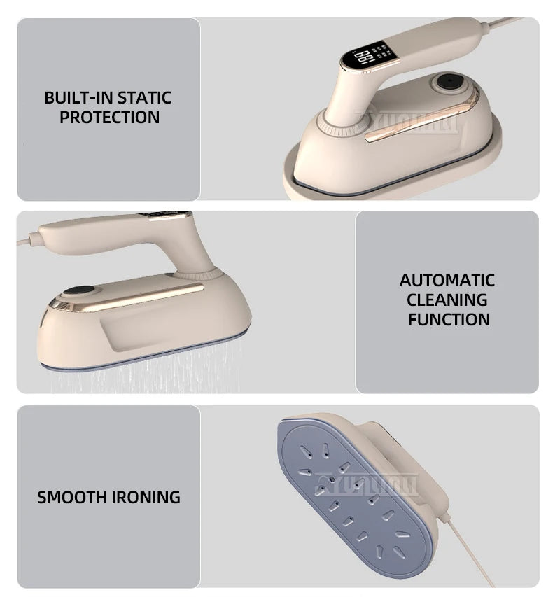 Handheld Folding Garment Steamer Household Dry and Wet Steam Iron Dual Use Portable Electric Iron Plancha Vapor Portatil Aimak Store