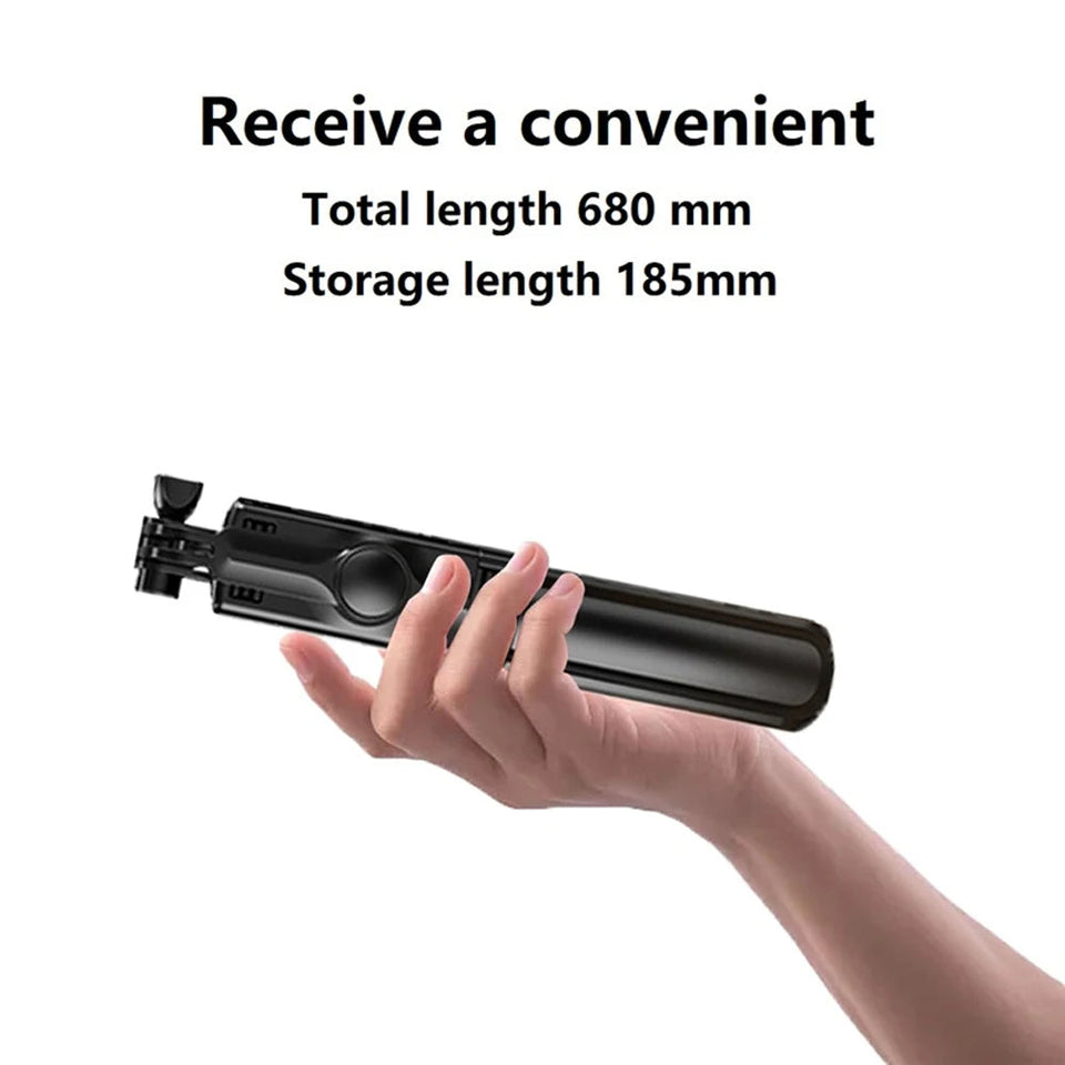 Wireless Bluetooth Selfie Stick Foldable Portable Tripod with Fill Light Shutter Remote Control for Android iPhone Smartphone Aimak Store