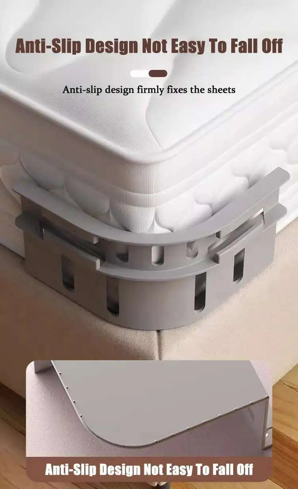 4PCS Neat Sheets Invisible Bed Sheet Holder Clips No Slip NeedleFree Grippers Secure Safe Bedding Anti-Shift Fasteners Home Crib Aimak Store