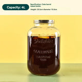 4L Large Drink Dispenser Sealed Drink Lemonade Dispenser Jar With Faucet Cocktail Wine Drinker Parties Juice Can Container Aimak Store