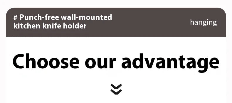 No Drill Wall Mounted Knife Holder Compact Organizer for Kitchen Utensils Cutlery Storage Space Saving Easy Install Aimak Store