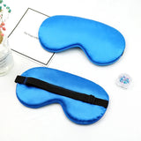 Eye Cover Imitated Silk Sleep Eye Mask Sleeping Padded Shade Patch Eyemask Blindfolds Portable Travel Eyepatch Travel Relax Rest Aimak Store