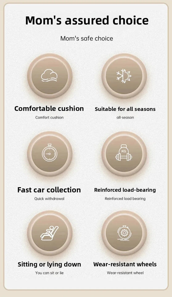 Ultra-light Foldable Baby Stroller Child High Viewpoint Sit-Lie Baby Pushchair Infant Pram Toddler Walker Kids Wheelbarrow Aimak Store