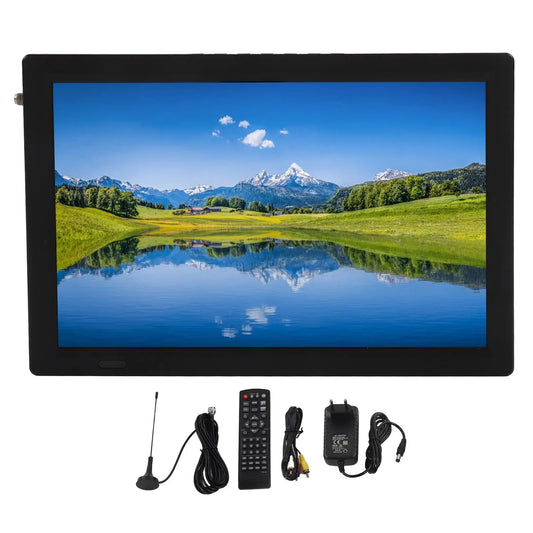 14-Inch Portable Rechargeable Digital TV for Car - ATSC, Screen Share, EU Plug (110-220V)