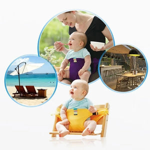 Folding Baby High Seat Strap Portable Kids Baby Chair Travel Washable Infant Feeding Dinning Cover Seat With Safety Belt Aimak Store