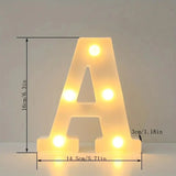 1pc White Decorative Led Light Up 6.3'' Number Letters Sign Night Lights Marquee For Home Wedding Party Birthday Christmas Decor Aimak Store