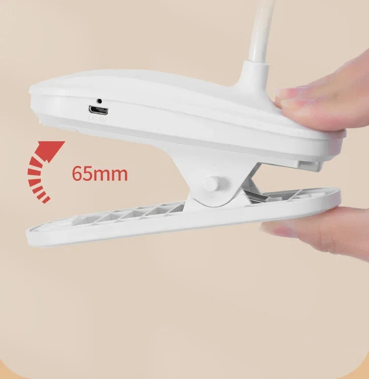 Led Table Lamp USB Rechargeable Night Light With Folding Clamp Study Stand Read Lamp Touch 3 Modes Dimming Eye Protection Light Aimak Store