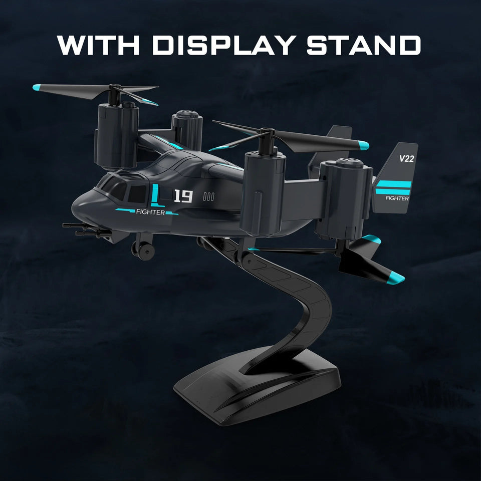 Remote Control Helicopter Drone 480P Camera Fighter UAV Land Air Mode Aircraft Brushless RC Drones for Children Kids Plane Toys Aimak Store