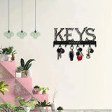 Metal Wall Mounted Storage Rack Floating Key Holder Hook, Adhesive/Punching Installation Storage Rack Aimak Store