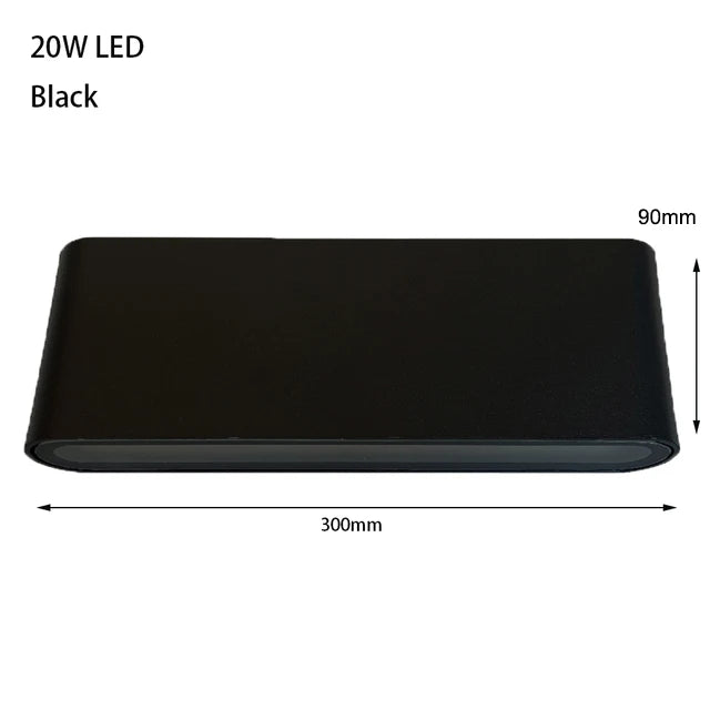 6W 12W 24W LED Outdoor Waterproof Wall Lamp Bedroom Living Room Balcony Wall Light Aluminum Exterior Wall Lamp Sconce Fixtures Aimak Store