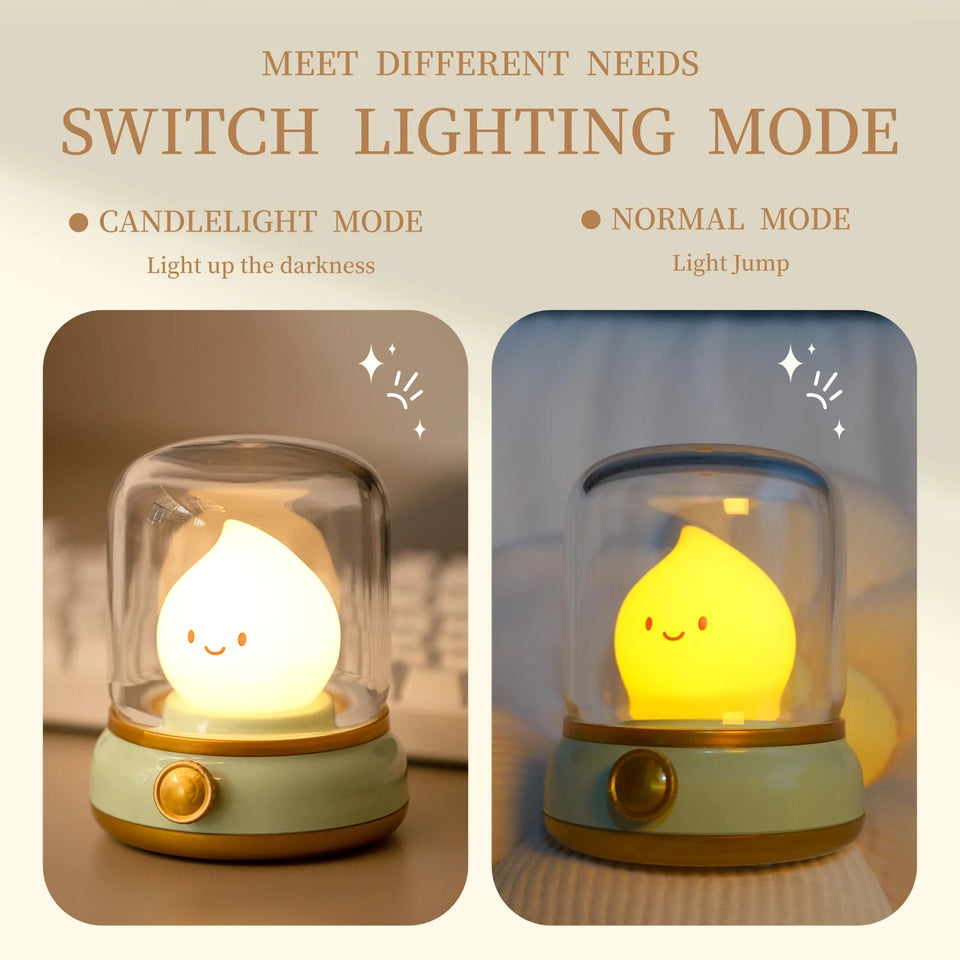 Mini Desktop LED Cute Night Lamp Creative USB Rechargeable Portable Cartoon Table Lamp For Coffee Bar Home Decor Hotel Bedroom Aimak Store