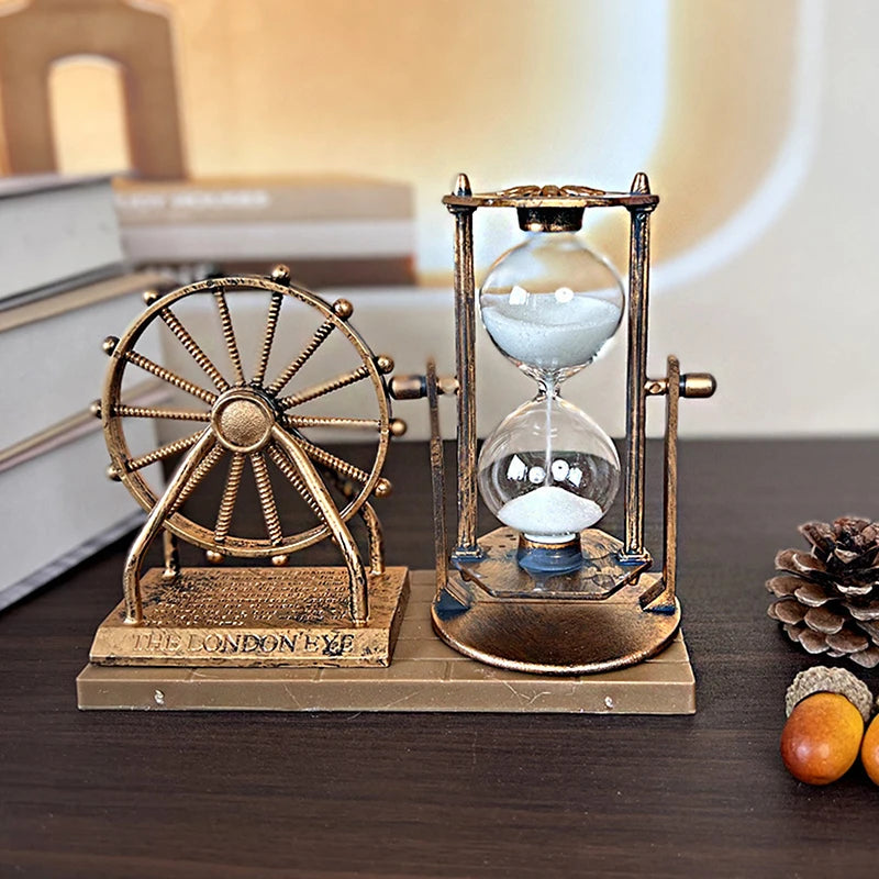 Creative Student Gift Retro Ferris Wheel Quicksand Hourglass Ornaments Domestic Desktop Decoration Crafts Aimak Store
