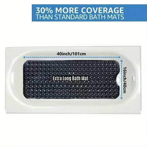 non-slip bathtub mat shower mat  with drain holes and suction cups machine washable household bathroom shower carpet bathroom Aimak Store