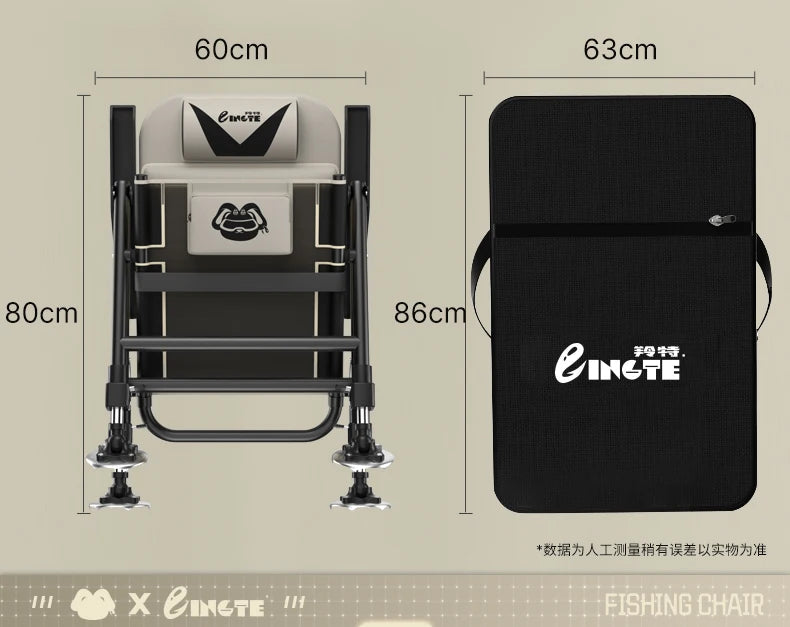 Ultralight European Folding Lounge Chair Fishing All-Terrain Portable Recliner Infinite Height Adjustment Ergo Wide Seat Comfort Aimak Store