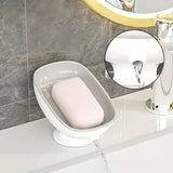 1Pc Luxurious Adjustable Oval Storage Soap Dish with Drain - Wall-Mounted Anti-Slip Removable Soap Box for Bathroom Aimak Store