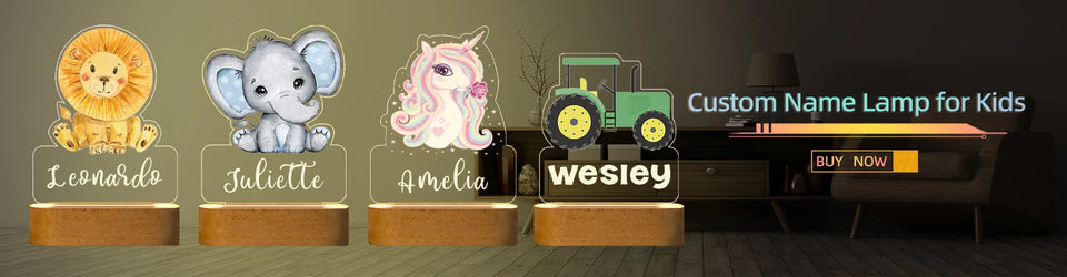 Drop Shipping Personalized Nightlight USB LED Customized Name 3D Lamp  Decoration Bedroom Toys Birthday For Baby Children Gift Aimak Store