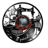 Sewing Machine Customization Vinyl Record Wall Clock Quilting Room Decoration Logo Personalized Tailor Name Clock Tailor Gift Aimak Store