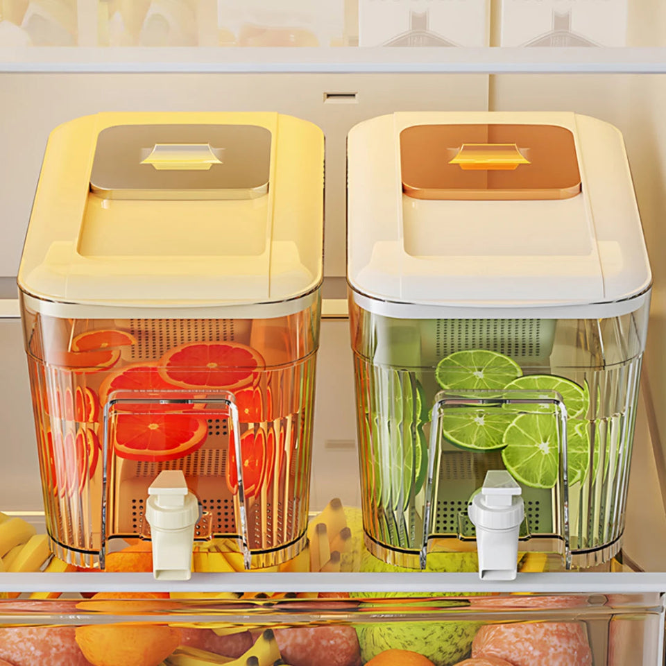 Cold Kettle with Faucet Household Put Refrigerator Fruit Tea Drinks Large Capacity High Temperature Resistant Cool Water Bottle Aimak Store