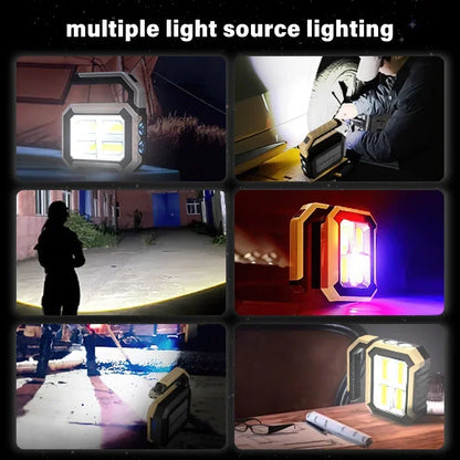 Solar Powered LED Handheld Light Super Bright Work Searchlight Waterproof Outdoor Camping Portable Hiking Flashlight