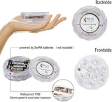 10 LEDs Submersible Light with Remote Control Underwater Night Lamp for Pool Vase Bowl Wedding Party Decoration Underwater Light Aimak Store