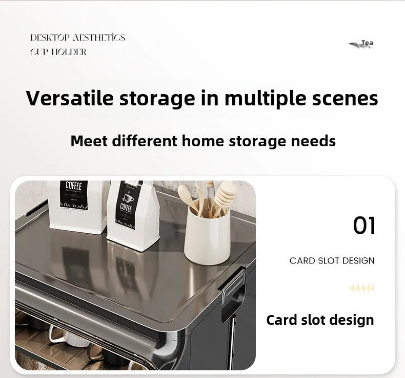 Dustproof Cup Storage Rack Desktop Tea Cup Holder Water Cups Holder Tea Set Storage Box Coffee Mug organizer Aimak Store