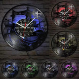 Sewing Machine Customization Vinyl Record Wall Clock Quilting Room Decoration Logo Personalized Tailor Name Clock Tailor Gift Aimak Store