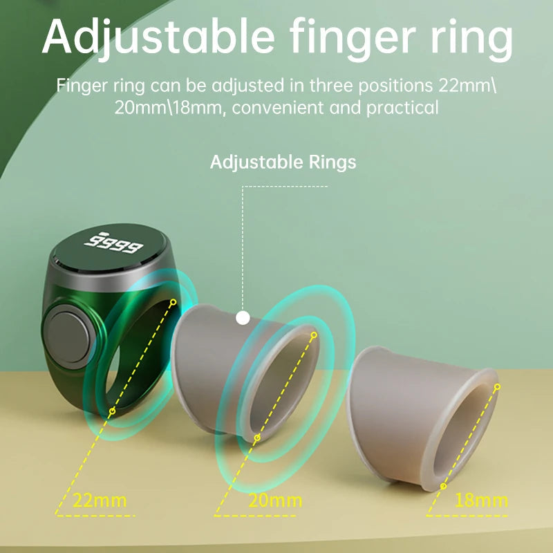 Smart Tasbih Tally Counter Digital Electronic Finger Ring Tally Counter Muslims Tasbeeh Zikr Ring Prayer Time Vibration Reminder Aimak Store