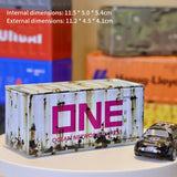 New Container Mini Iron Box Small Container Model Storage Box Creative Desktop Ornament Storage Rack Multi-Functional Metal Box Aimak Store