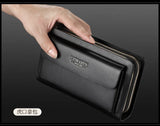 Men Clutch Bag Men's Long Purse Large Capacity Men's Wallets Cell Phone Pocket Passcard Pocket High Quality Wallet Bags For Men Aimak Store