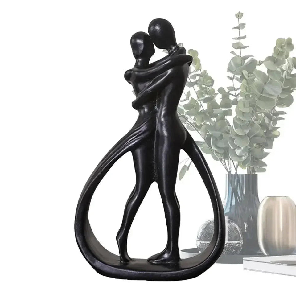 Contemporary Embrace Sculpture: Stylish Abstract Art Piece for Elegant Living Room & Home Decor Aimak Store