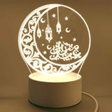 3D Moon Castle Acrylic LED Night Light Eid Mubarak Festival Ornaments Islamic Muslim Party Supplies 2025 Ramadan Home Decoration Aimak Store