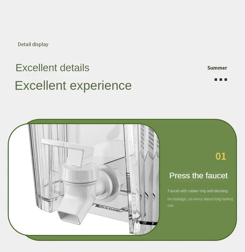 Cold Kettle with Faucet Household Put Refrigerator Fruit Tea Drinks Large Capacity High Temperature Resistant Cool Water Bottle Aimak Store