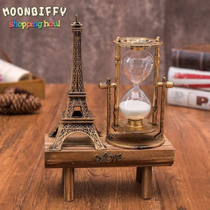Vintage Hourglass home accessories luxury home decoration room Rotating Metal Sandglass office desk accessories Sand Clock Timer Aimak Store