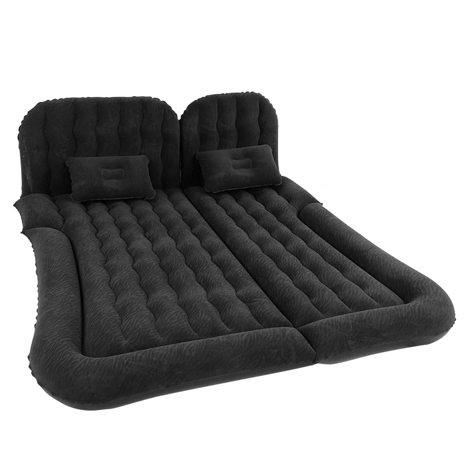 Car Inflatable Bed 2‑In‑1 Multifunction Inflatable Travel Mattress PVC Flocking Soft Sleeping Rest Cushion for Car SUV Aimak Store