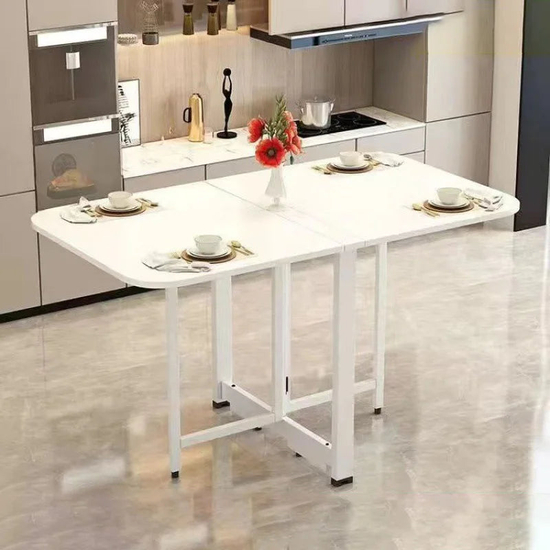 Joylove Folding Dining Table Home Imitation Rock Board Ultra-thin Multi-functional Combination Dining Table Multi-person Table Aimak Store