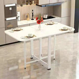 Joylove Folding Dining Table Home Imitation Rock Board Ultra-thin Multi-functional Combination Dining Table Multi-person Table Aimak Store