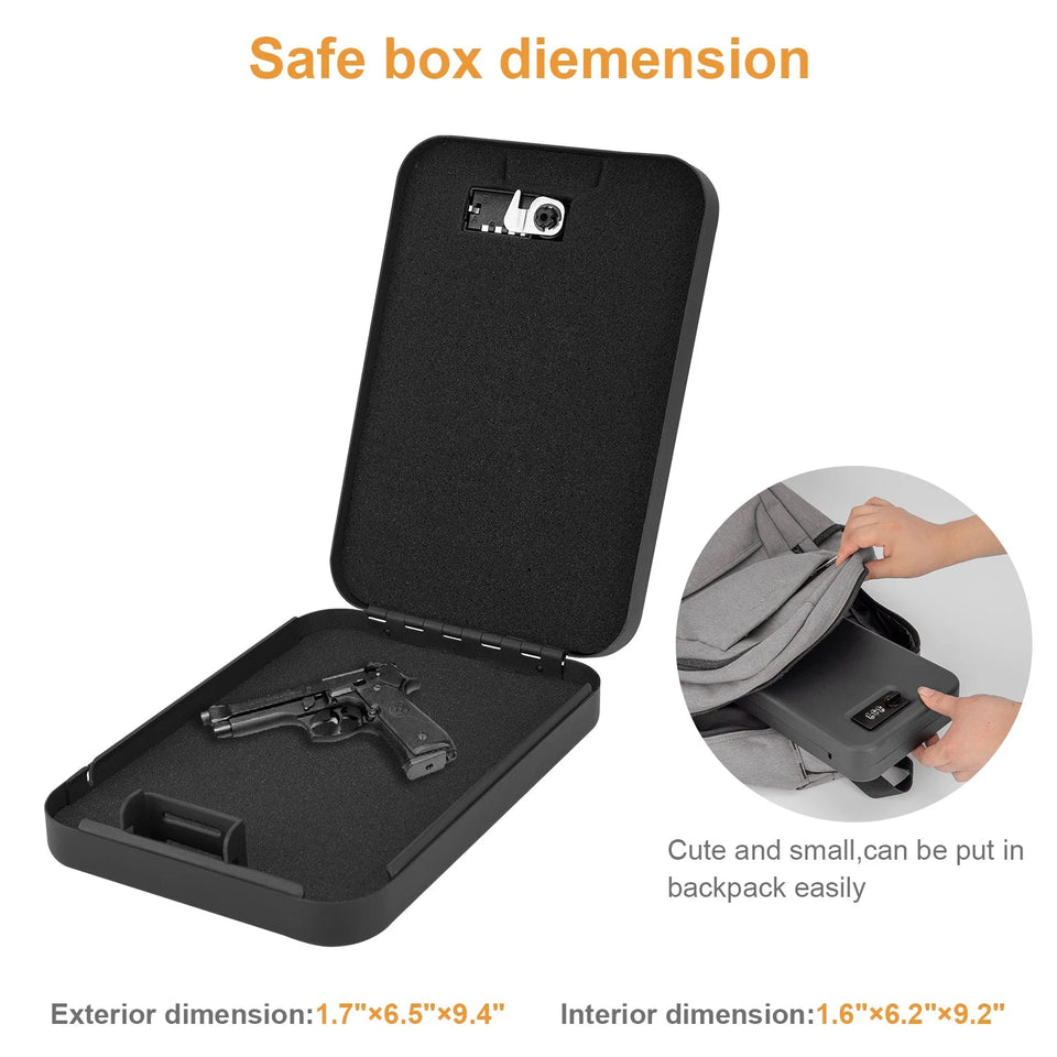 Dialing Wheel Password Gun Safes Weapon Case Pistol Safe Valuables Money Jewelry Storage Box Gunbox Security Pistol Strongbox Aimak Store