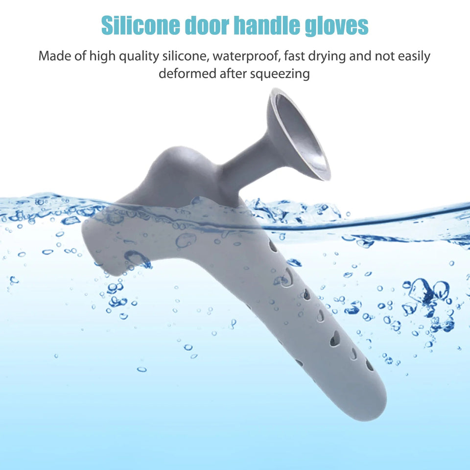 10-1pcs Door Suction Cup Thickened Wall Protectors Waterproof Reusable Door Handle Cover Punch Free Doorknob Buffer Silicone Cap Aimak Store