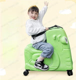 Cartoon children's trolley case Rideable Universal wheel children's travel password case Large capacity children's luggage Aimak Store