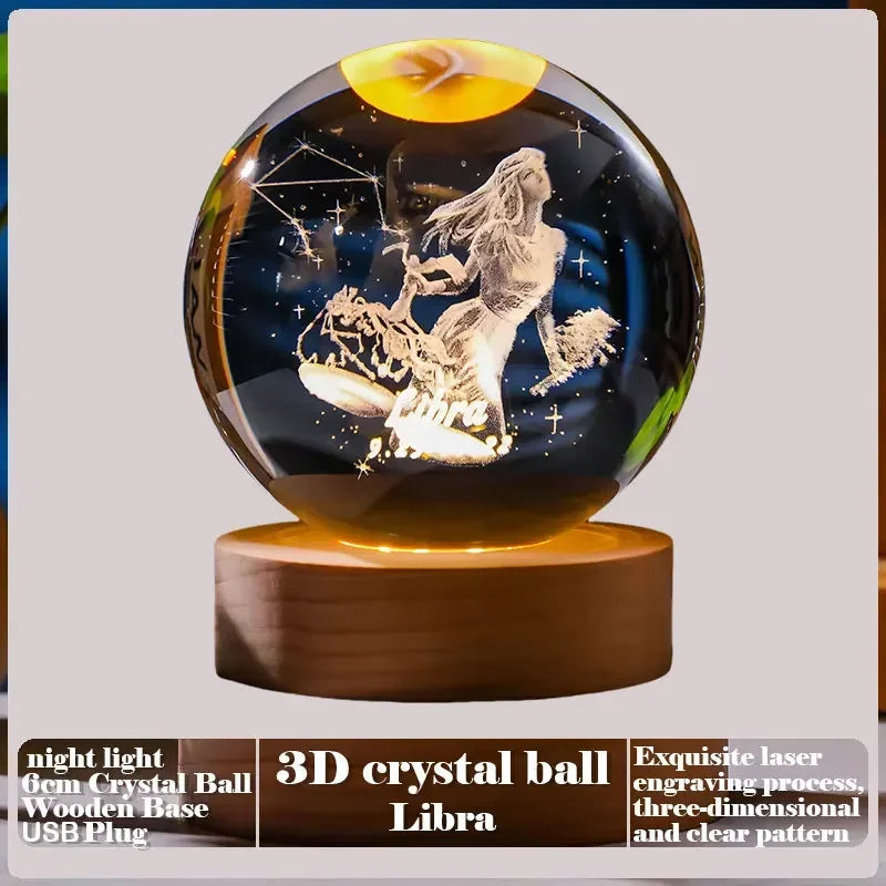 3D Crystal Ball Creative Valentine's Day Mother's Day Gift Rose Love Cloud Crystal Room Desktop Decoration Boy Girl Gifts Aimak Store