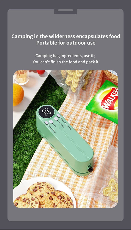 BIESUO Mini Wireless Fully Automatic Vacuum Sealing Machine Household Small Portable Food Packaging Plastic Sealing Machine Aimak Store