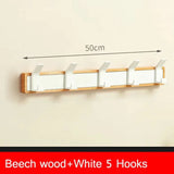 Walnut Coat Wall Hook Wall Hanging Coat Rack for Bathroom Kitchen Bedroom Hallway Wall Hooks Coat Clothes Holder Aimak Store