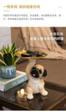Creative Pug Statue Storage Tray Cute Dog Key Candy Snack Storage Plate Animal Sculpture Ornaments Office Tabletop Decor муравьи Aimak Store