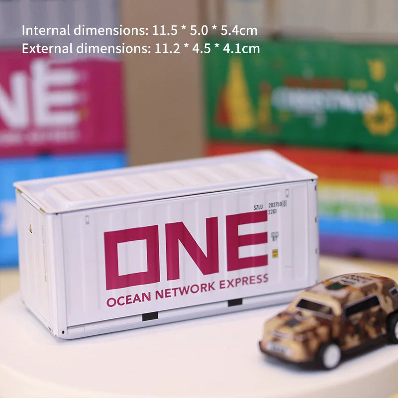 New Container Mini Iron Box Small Container Model Storage Box Creative Desktop Ornament Storage Rack Multi-Functional Metal Box Aimak Store