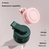 Mini Clip Fan Hanging Waist Neck Fan Girl Electric Air Cooling Fan 900mah USB Leafless Fan 3 Speeds Portable Cooler Air Aimak Store