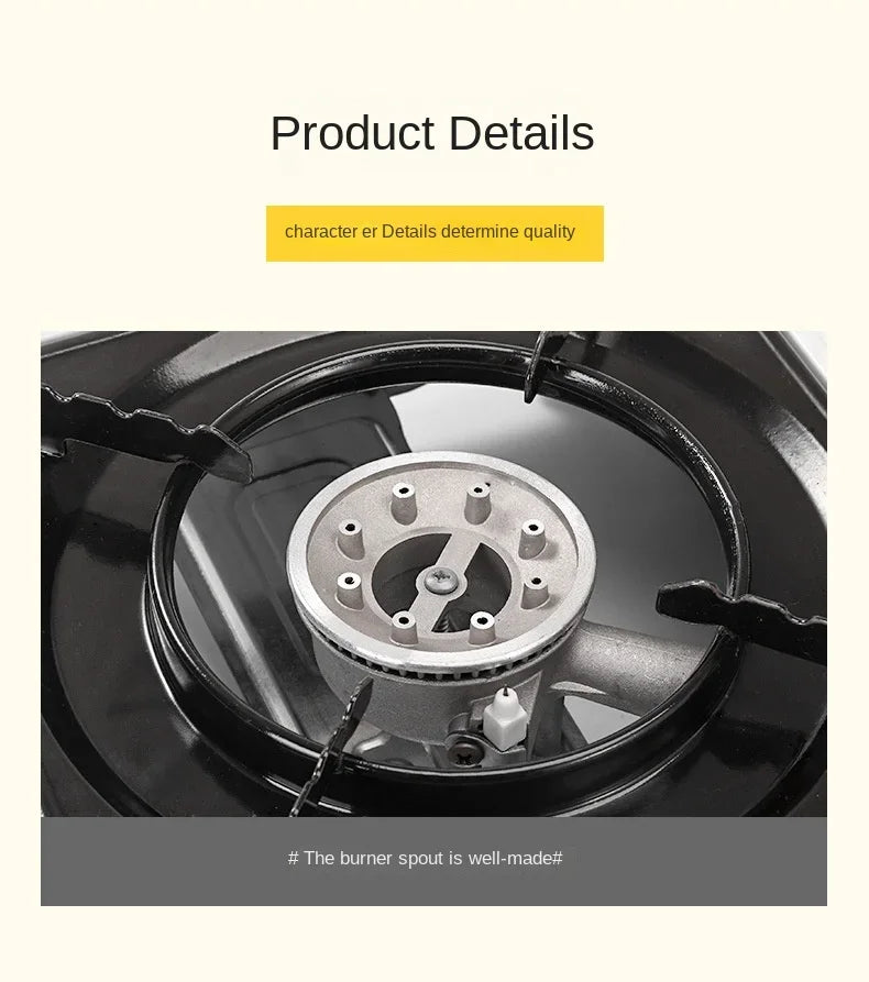 [Without Gas Cylinder]Portable Gas Powered Stove Burner Household Stainless Steel Camping Gas Stove Outdoor Butane Gas Cooktops Aimak Store